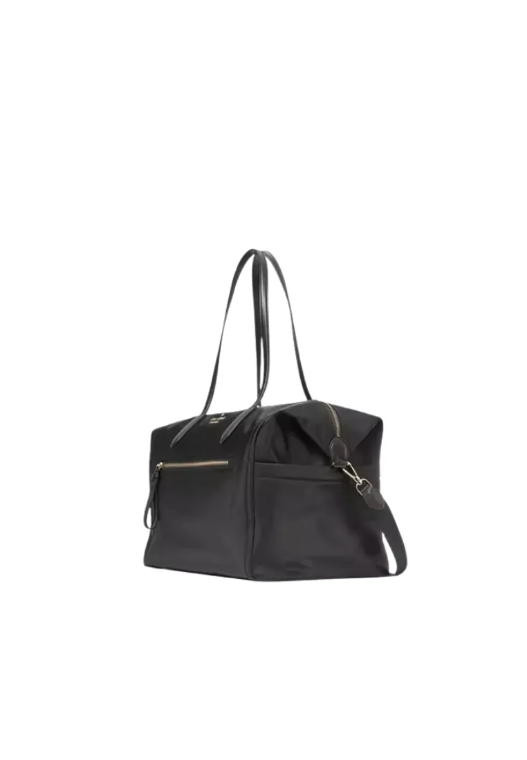 ( PREORDER ) Kate Spade Chelsea Duffle Bag Nylon Large Weekender In Black KC525