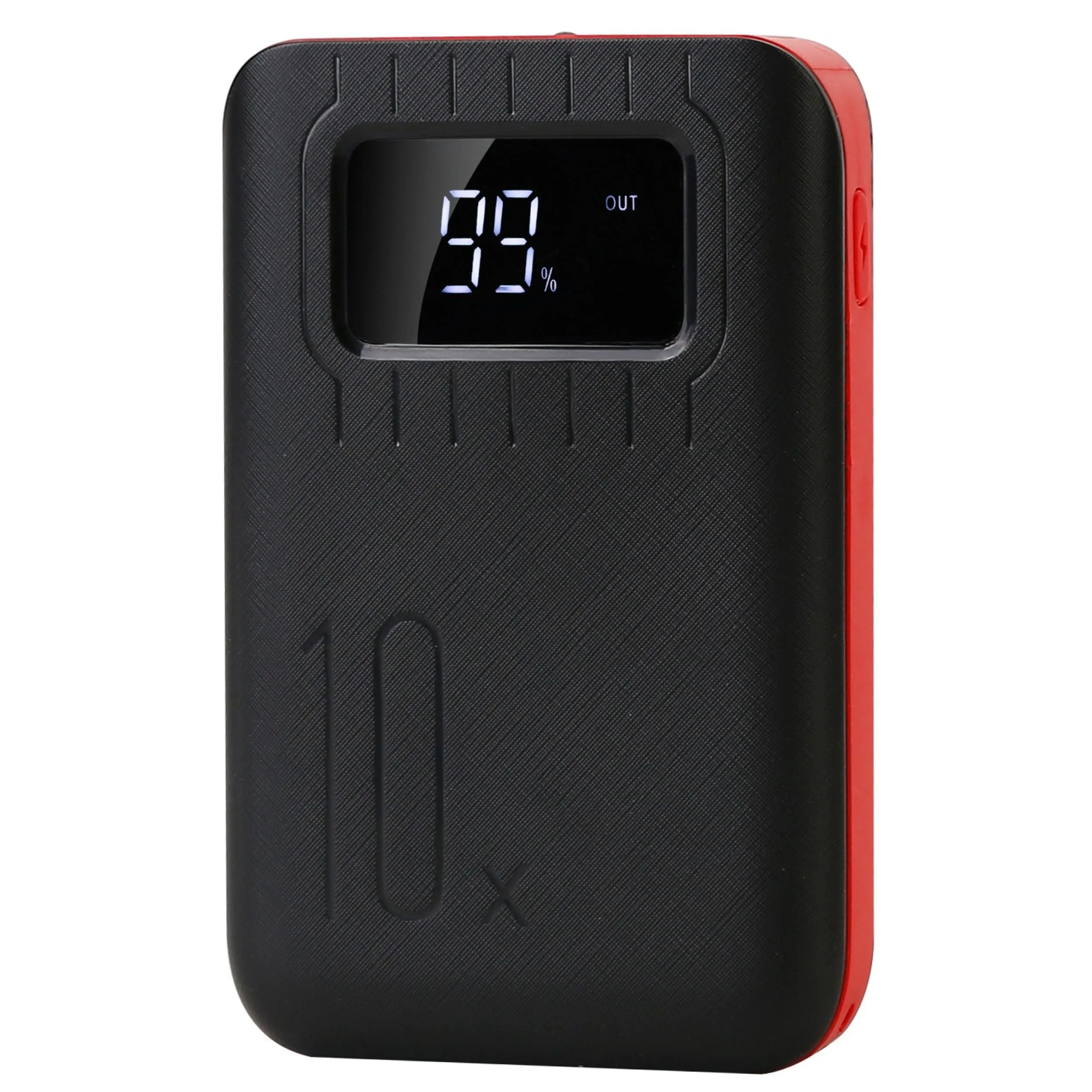 10,000mAh Power Bank Charger with Dual USB Ports, LCD Display & Flashlight