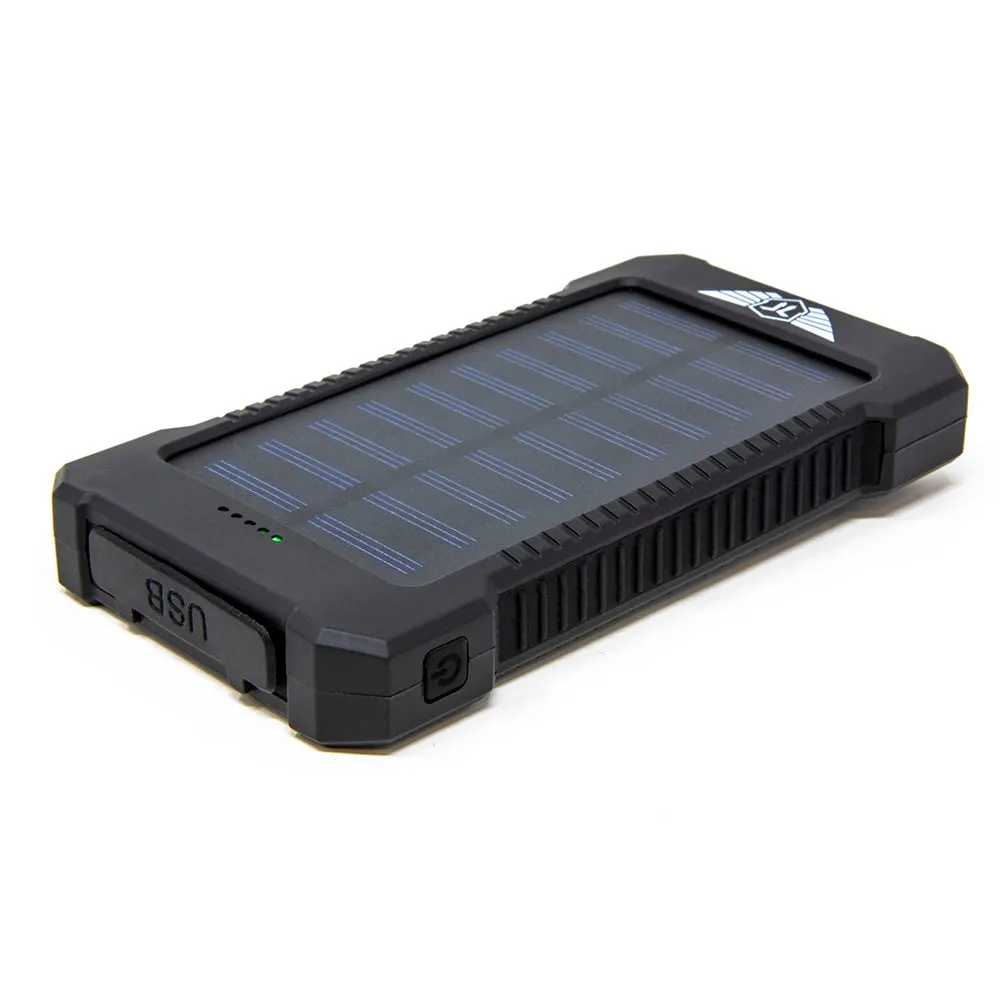 10,000mAH Water Resistant / Shockproof Solar Dual-USB Charger and LED Light Stealth Angel Survival