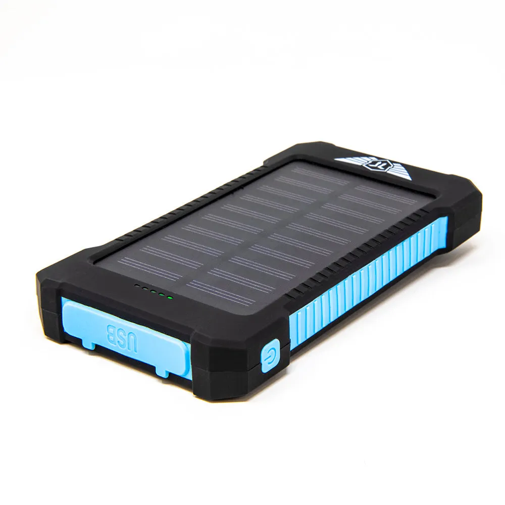 10,000mAH Water Resistant / Shockproof Solar Dual-USB Charger and LED Light Stealth Angel Survival