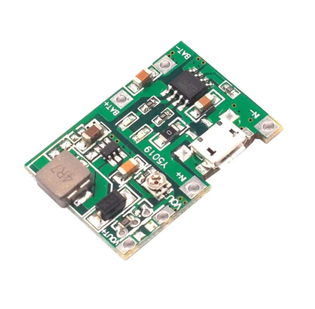 1S 18650 BMS with Adjustable Step Up Converter