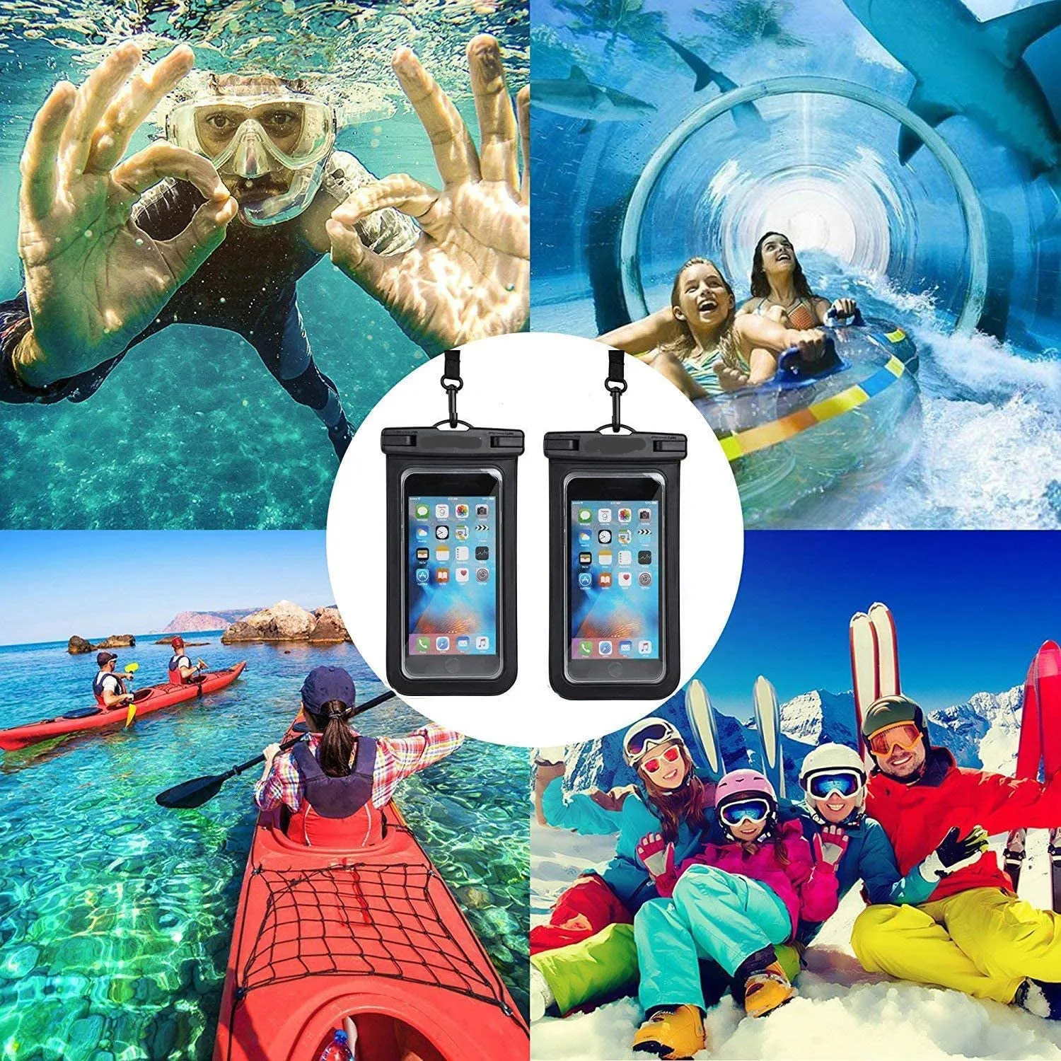 2-Pack: Universal Mobile Phone Waterproof Case