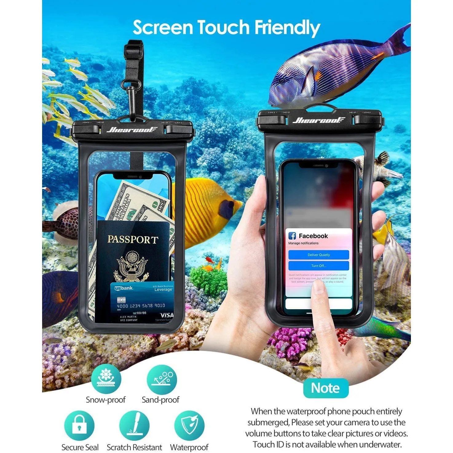 2-Pack: Universal Mobile Phone Waterproof Case