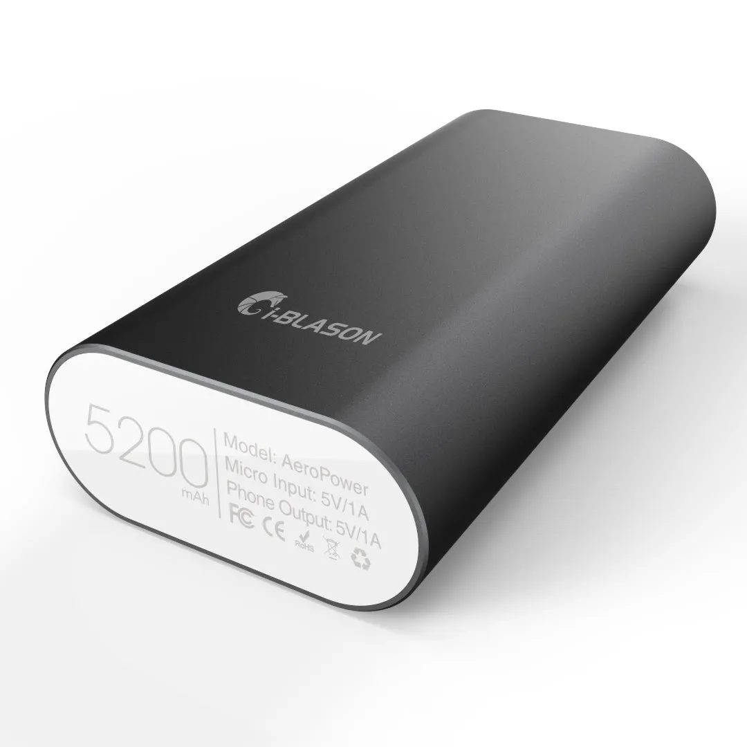 2 Port 5200 mAh Power Bank - Black