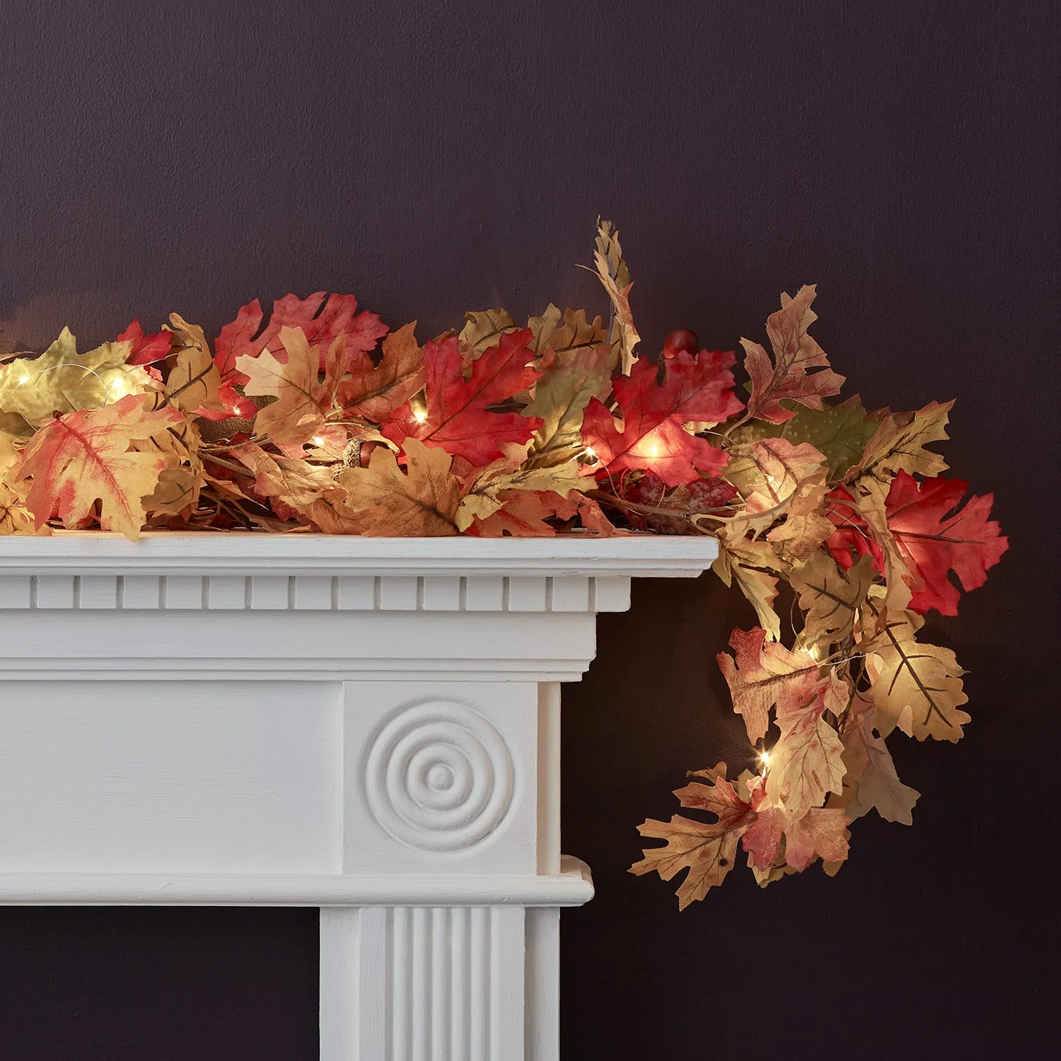 2m Oak Leaf Autumn Garland