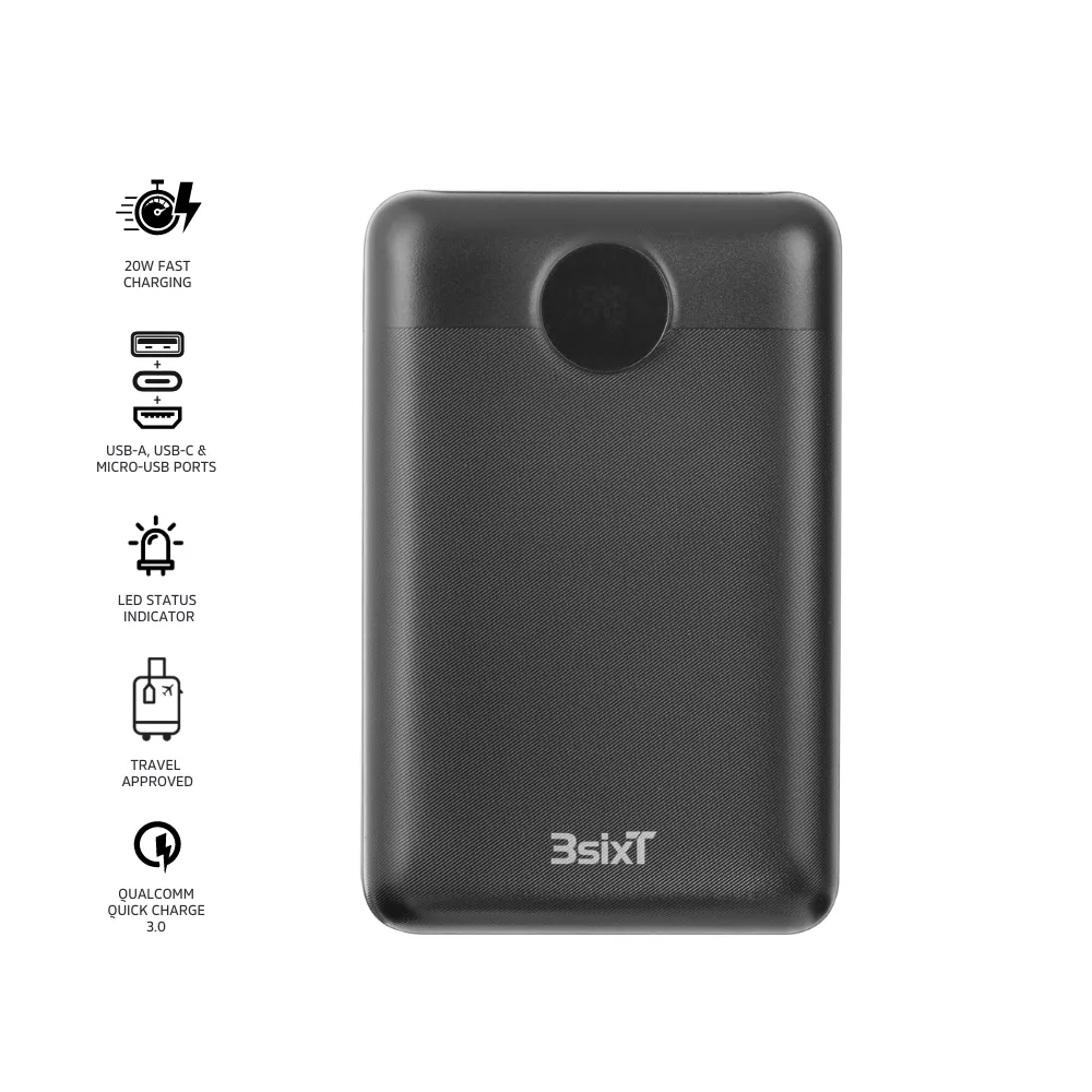 3sixT JetPak Pro LED 2.0 - 20000mAh Power Bank