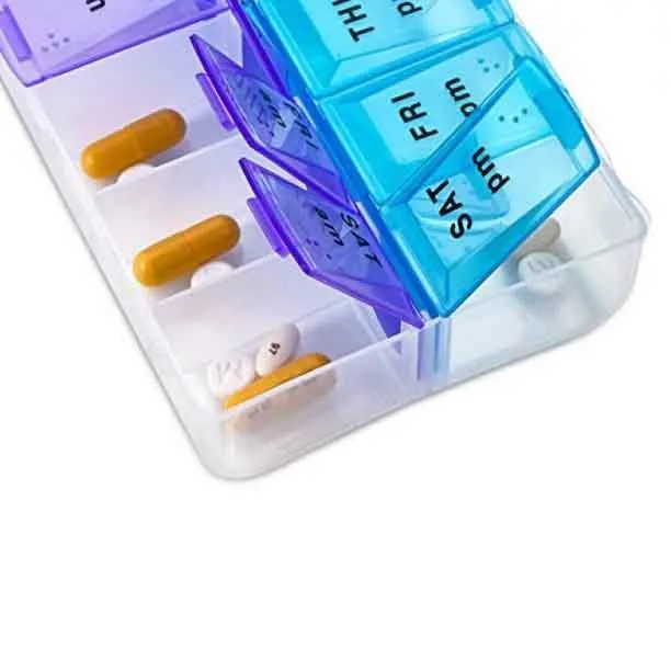 4-Pack: MEDca Weekly Pill Organizer, Twice-a-Day