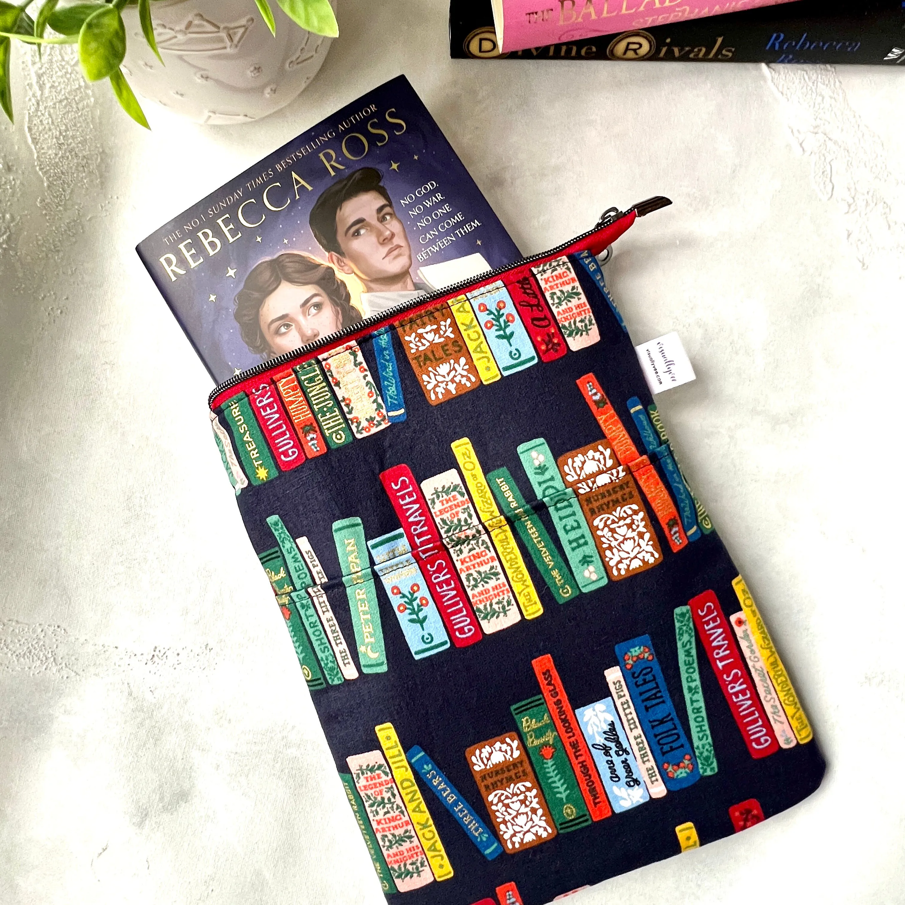 A Fairy Tale Bookshelf -  Zippered Book Sleeve