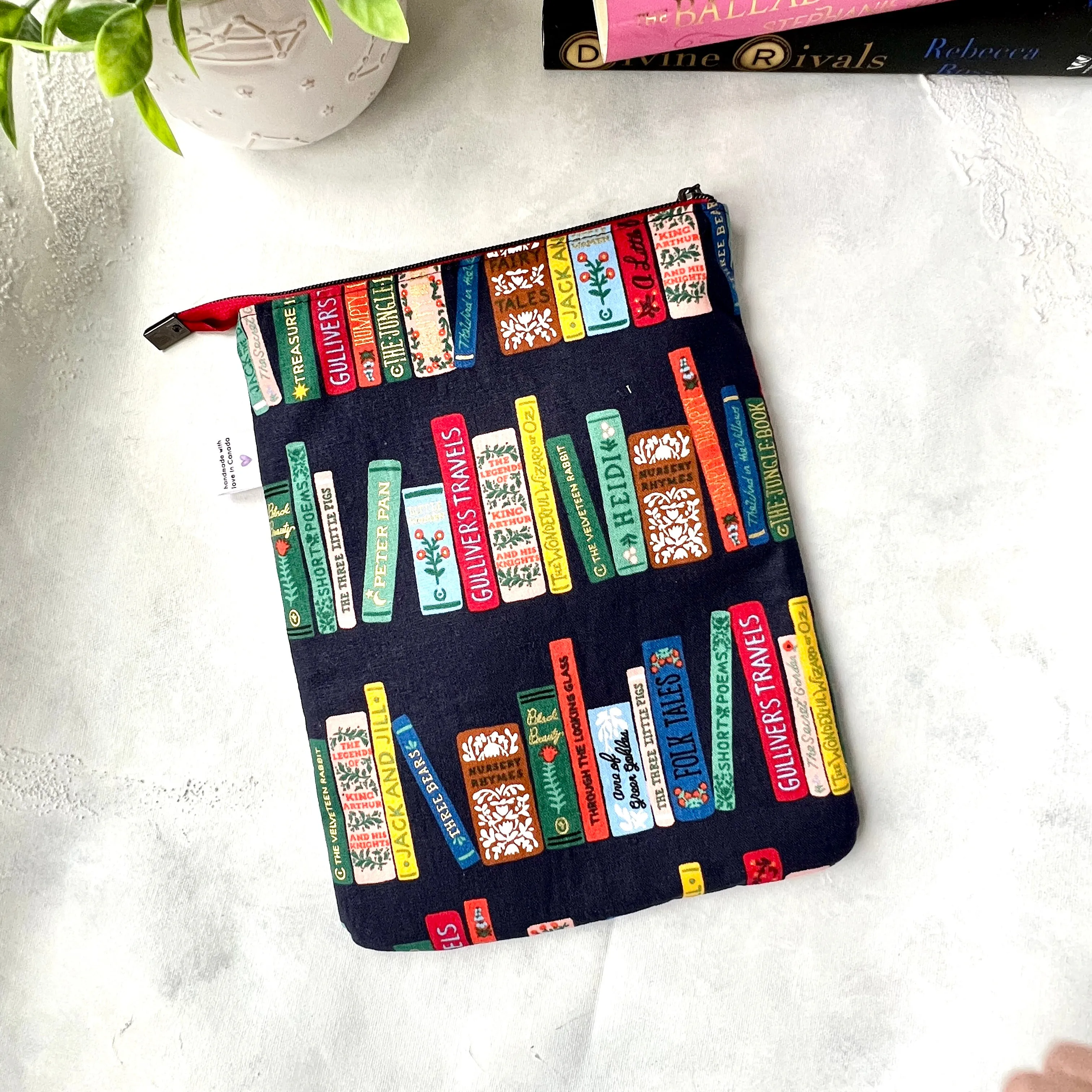 A Fairy Tale Bookshelf -  Zippered Book Sleeve