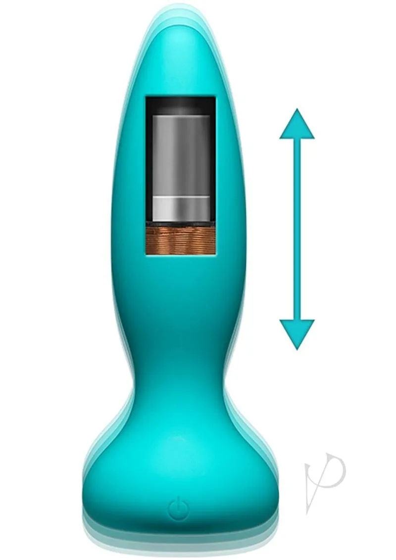 A-Play Thrust Advent Plug with Remote - Teal | Motorized Thrusting and Vibrating Anal Pleasure