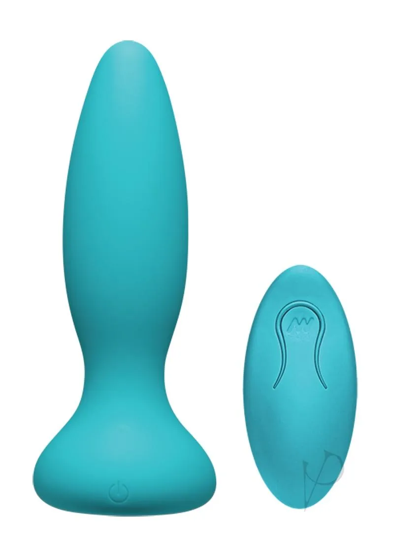 A-Play Thrust Advent Plug with Remote - Teal | Motorized Thrusting and Vibrating Anal Pleasure