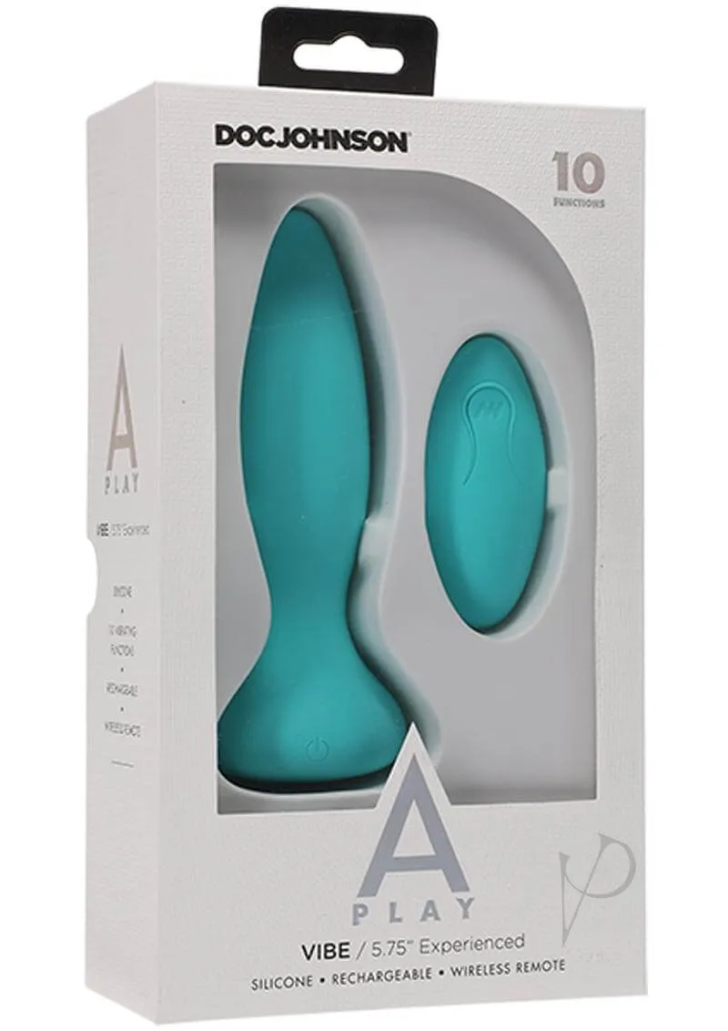 A-Play Vibe Experienced Plug with Remote - Teal | Powerful Vibrations for Advanced Anal Pleasure