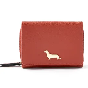 Accessorize London Women's Faux Leather Rust Sausage Dog Coin Purses