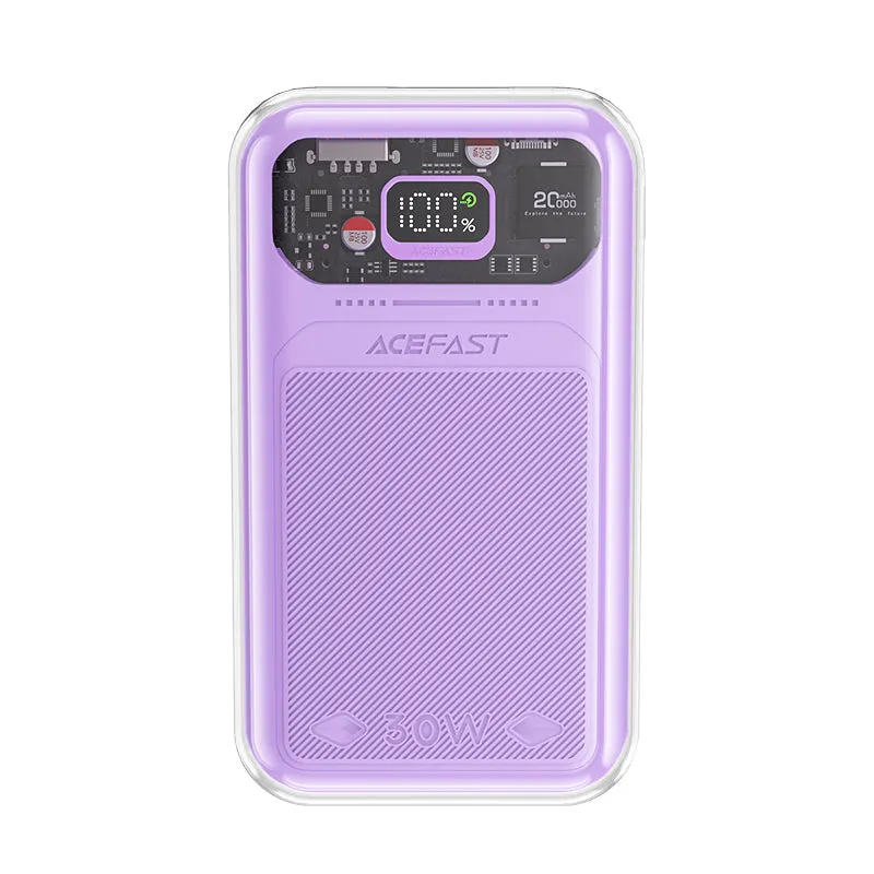 ACEFAST M2 SPARKLING SERIES 30W FAST CHARGING POWER BANK 20000MAH (ALFALFA PURPLE)