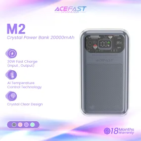 ACEFAST M2 SPARKLING SERIES 30W FAST CHARGING POWER BANK 20000MAH (MICA GREY)