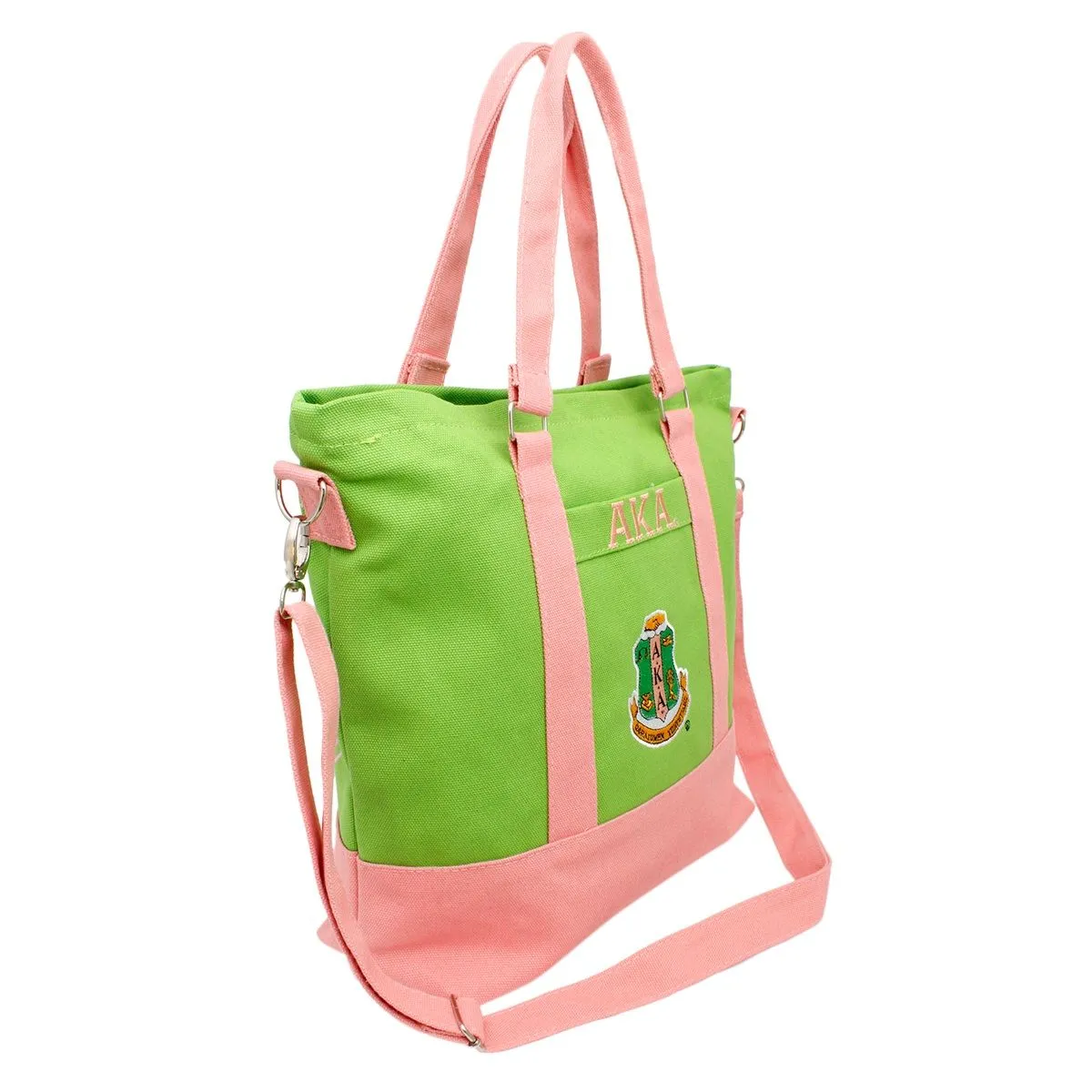 AKA Sorority Thick Canvas Embroidered Tote Bag