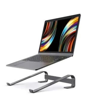 Alum. Portable Laptop Stand: Ventilated, Ergo Holder