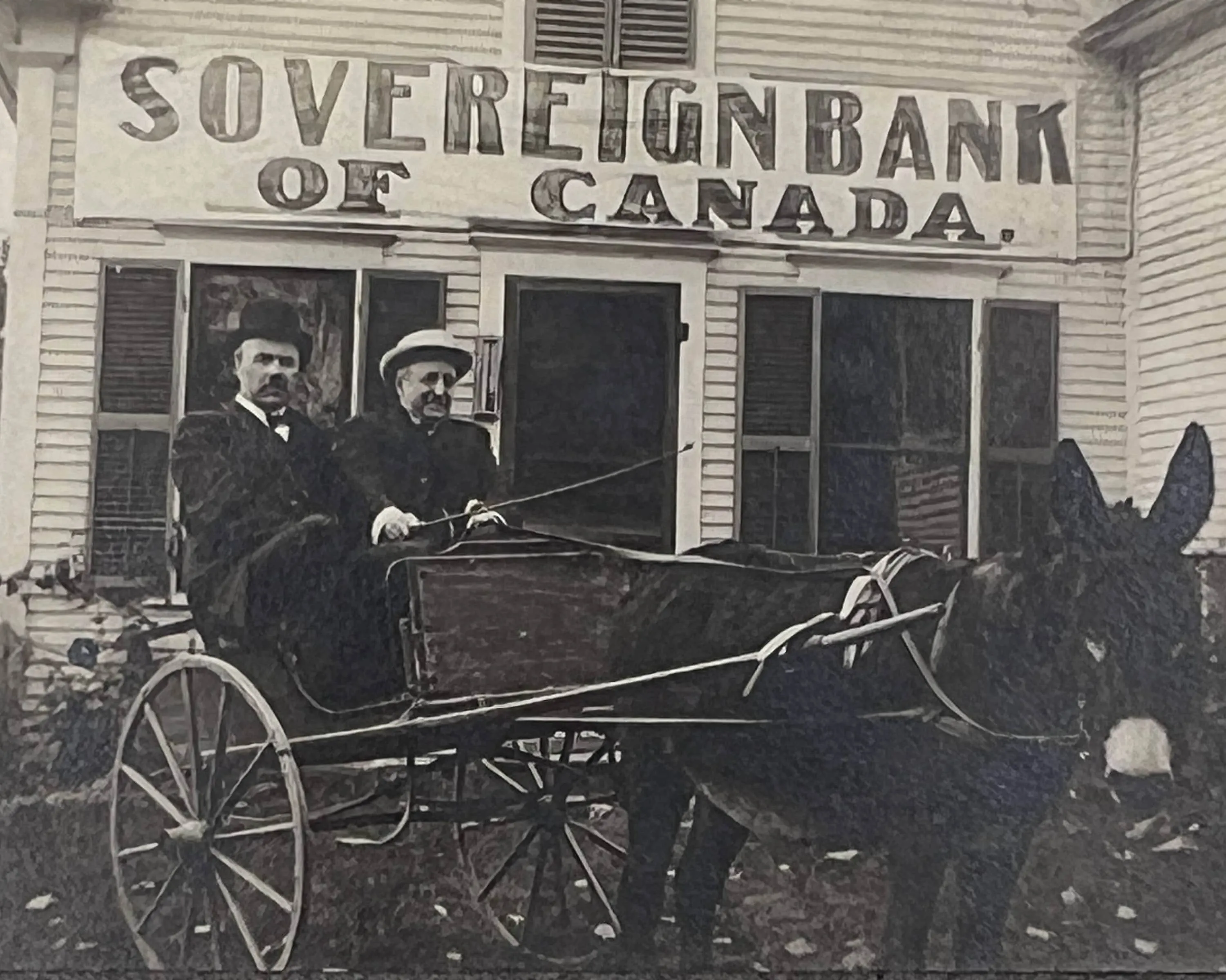 Antique Sovereign Bank of Canada Photo Rare Photograph of Branch circa 1900