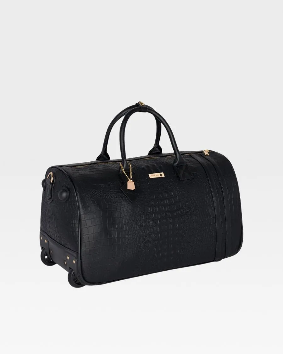 Apollo 2 Rolling Duffle Bag in Black