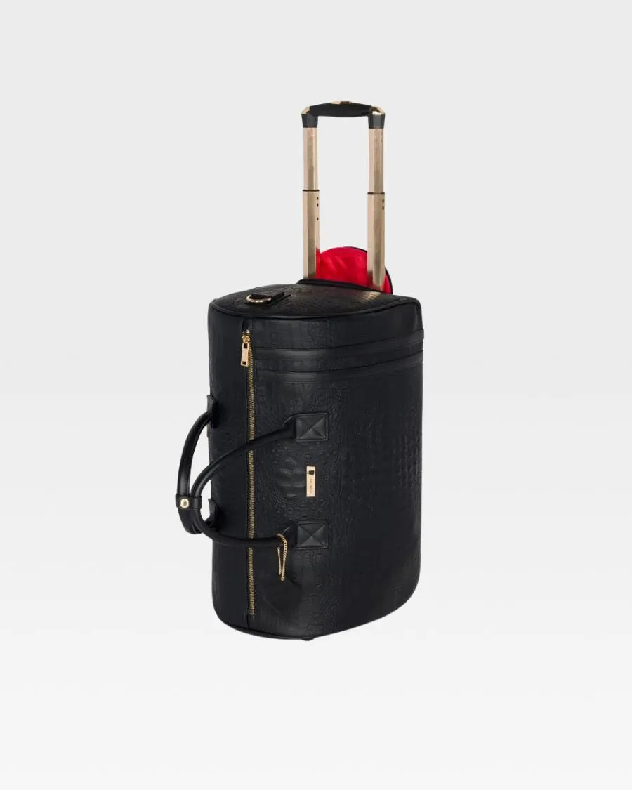 Apollo 2 Rolling Duffle Bag in Black