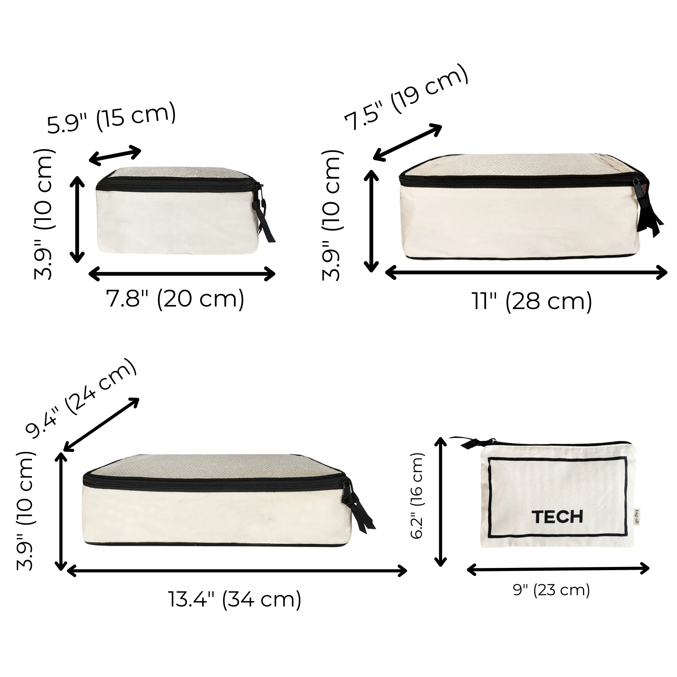 BA Travel Set, 8-pack Cream