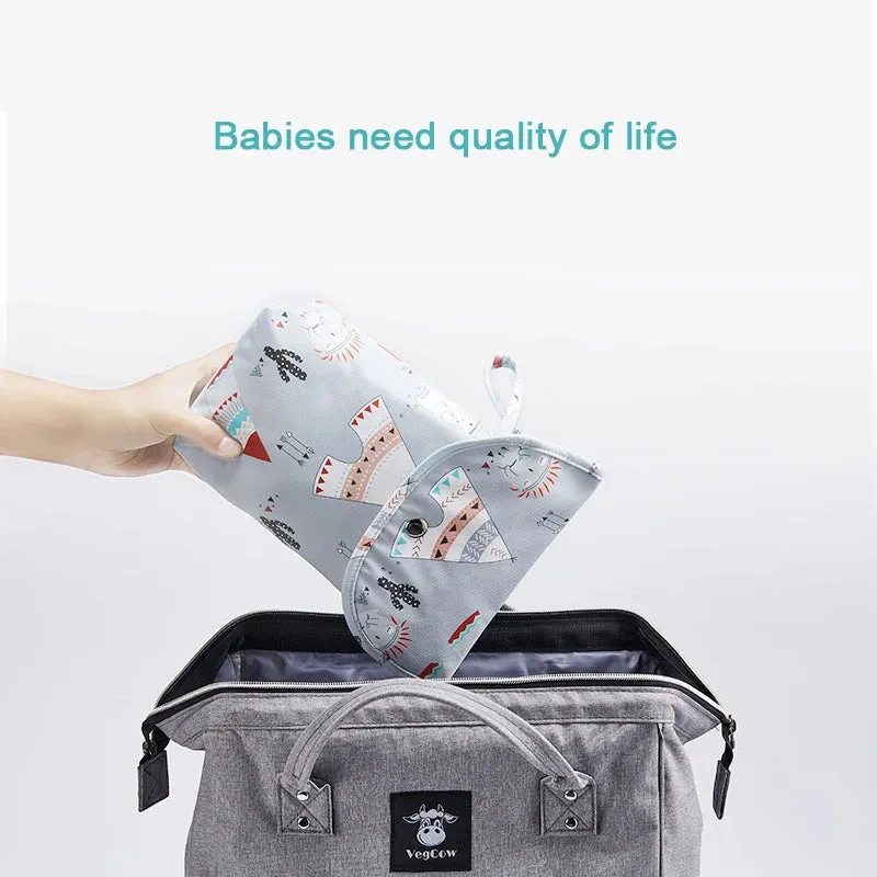 Baby Diaper Bag Organizer Reusable Waterproof Wet Dry Pack Mummy