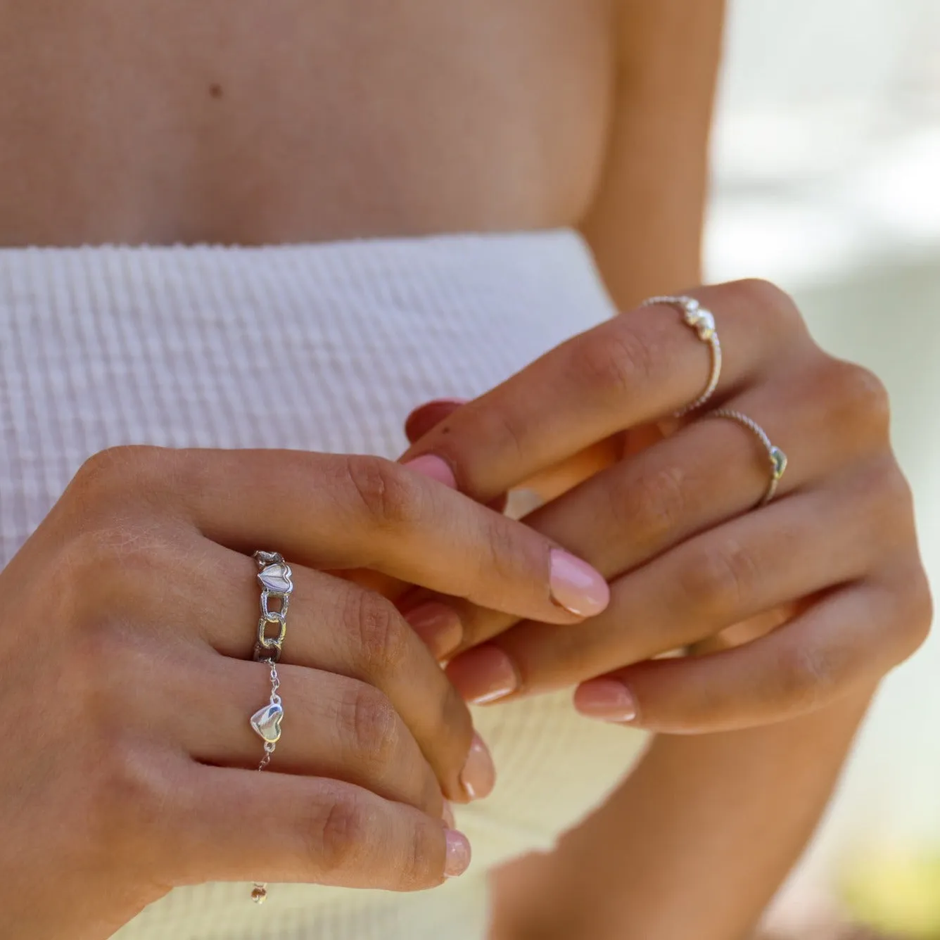 Baby Heart | Adjustable Gold Plated Sterling Silver Ring