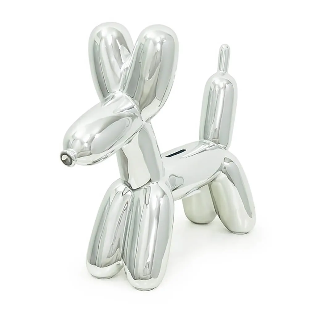 Balloon Piggy Bank  Doggy Silver