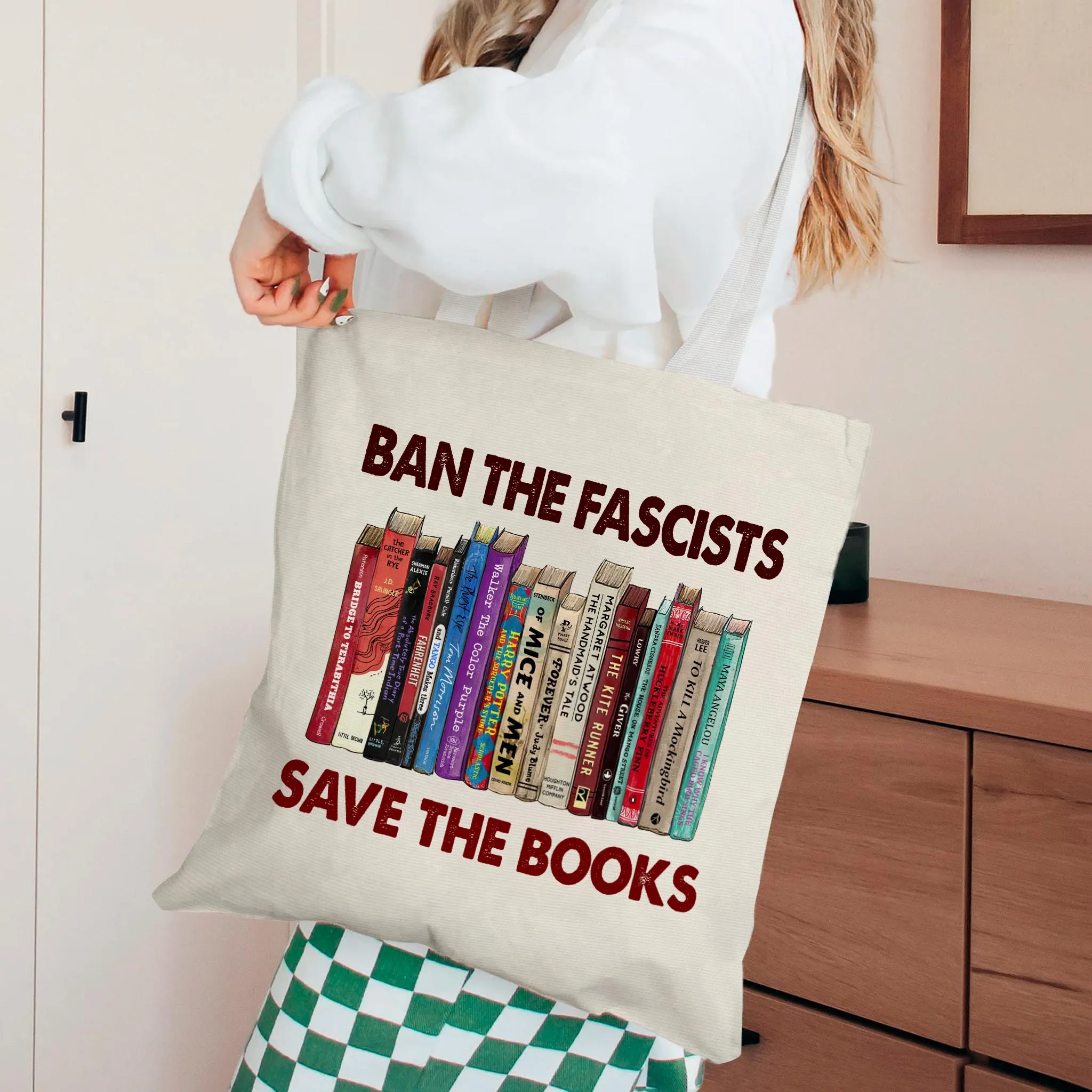 Ban The Fascists Save The Books Book Lovers Gift TBW377