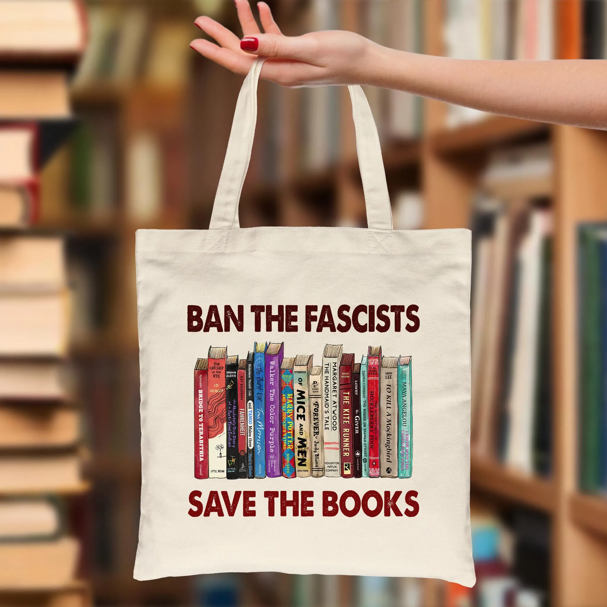 Ban The Fascists Save The Books Book Lovers Gift TBW377