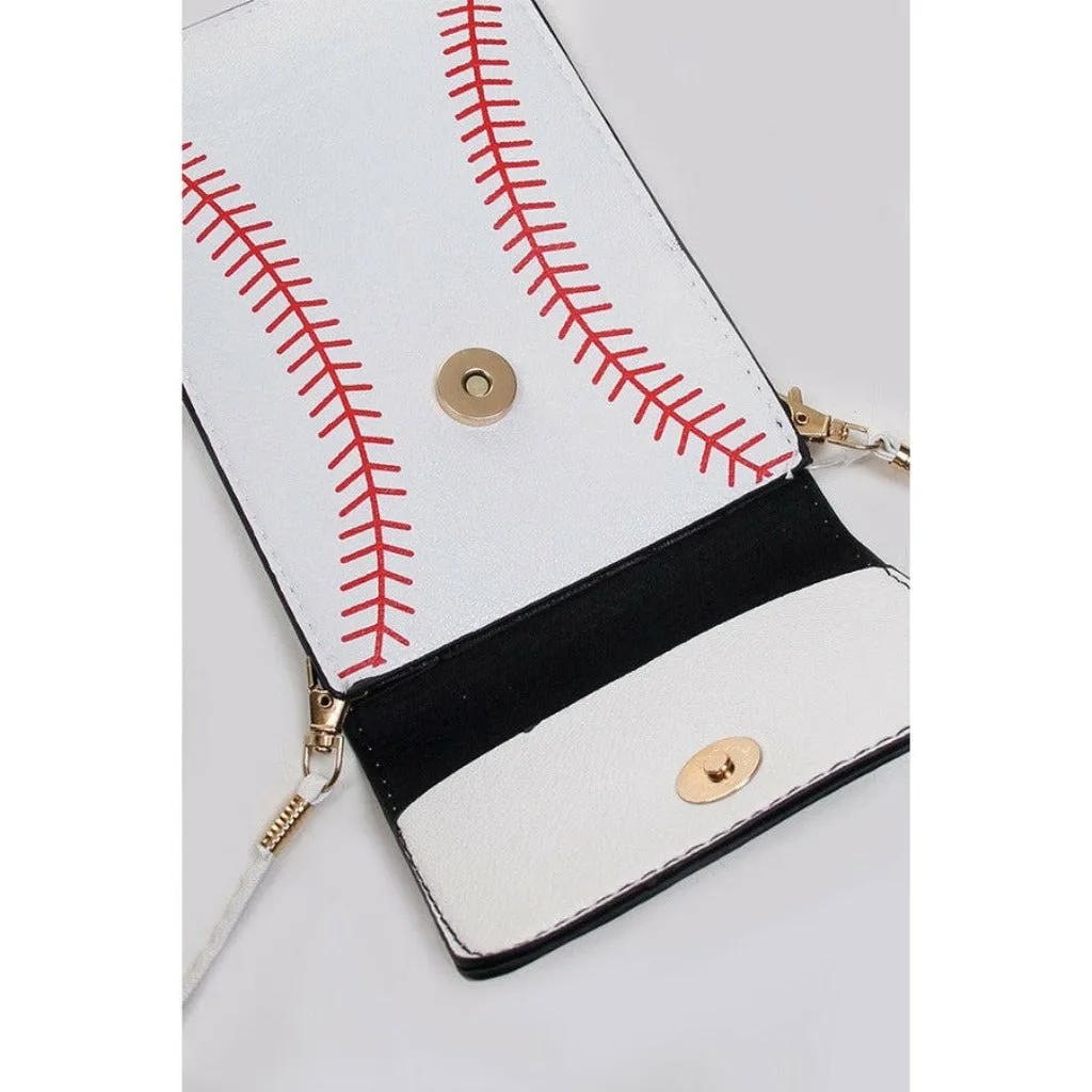 BASEBALL CELL PHONE PURSE: Crossbody Purse