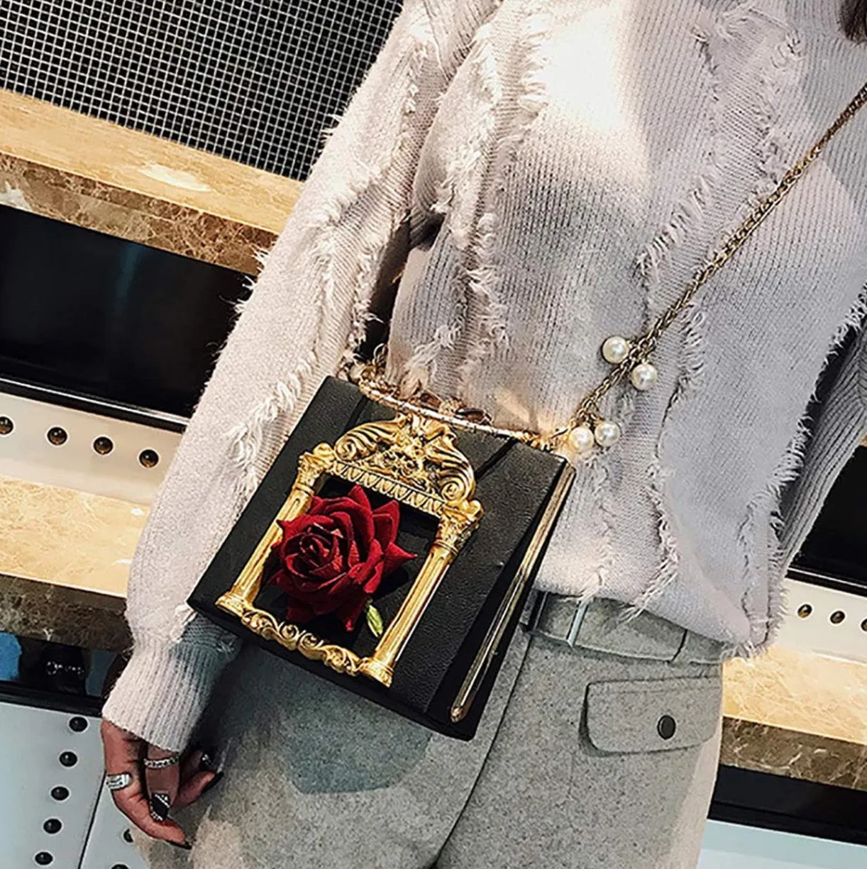 Beauty & The Beast Rose Clutch