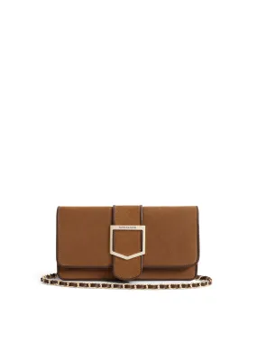 Belmont Clutch - Tan Suede