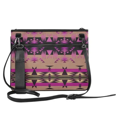 Between the Mountains Berry Slim Clutch Bag