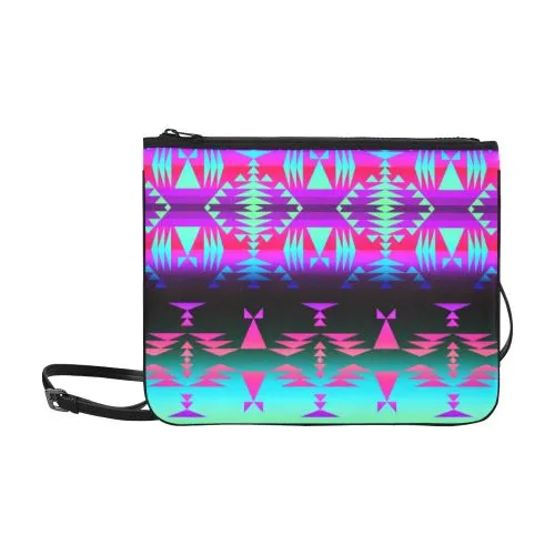 Between the Rocky Mountains Slim Clutch Bag