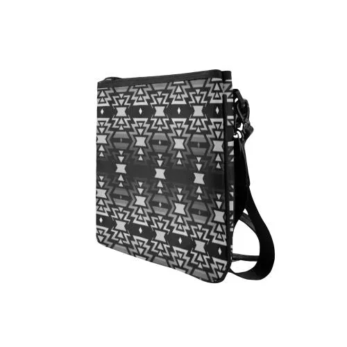 Black Fire Black and Gray Slim Clutch Bag