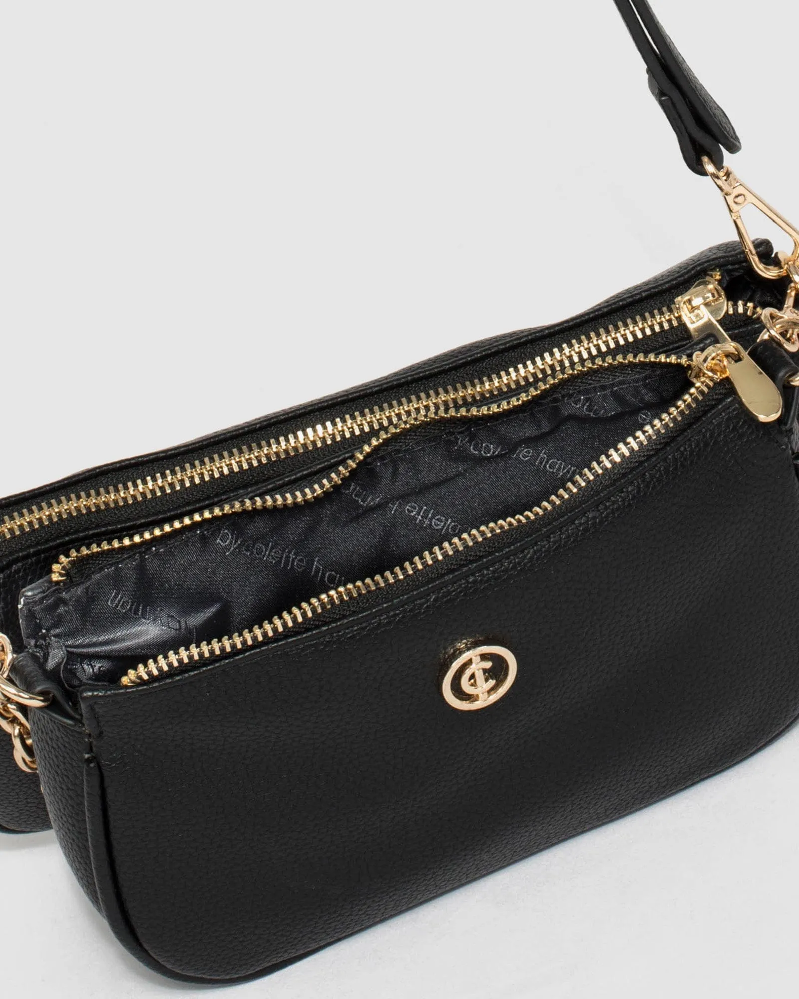 Black Vivian Chain Crossbody Bag