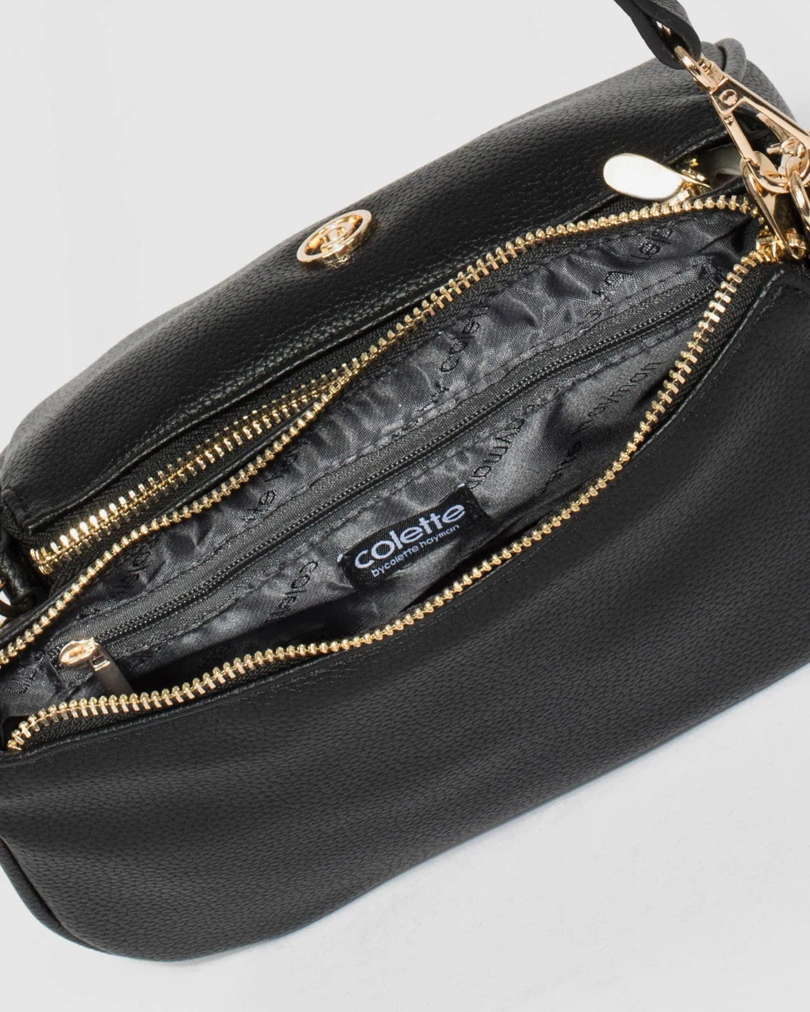 Black Vivian Chain Crossbody Bag