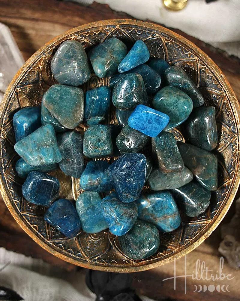 Blue Apatite Tumbled