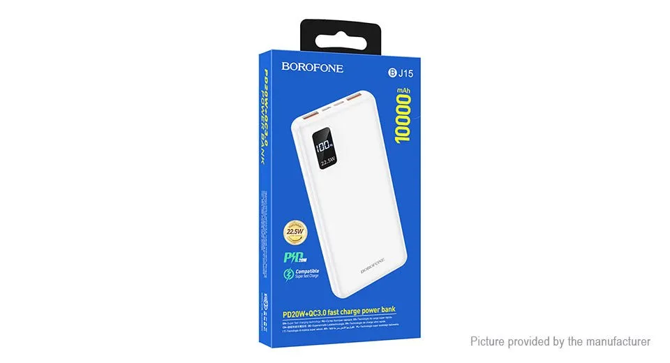 Borofone BJ15 10000mAh PD 20W   QC3.0 Fast Charge Power Bank