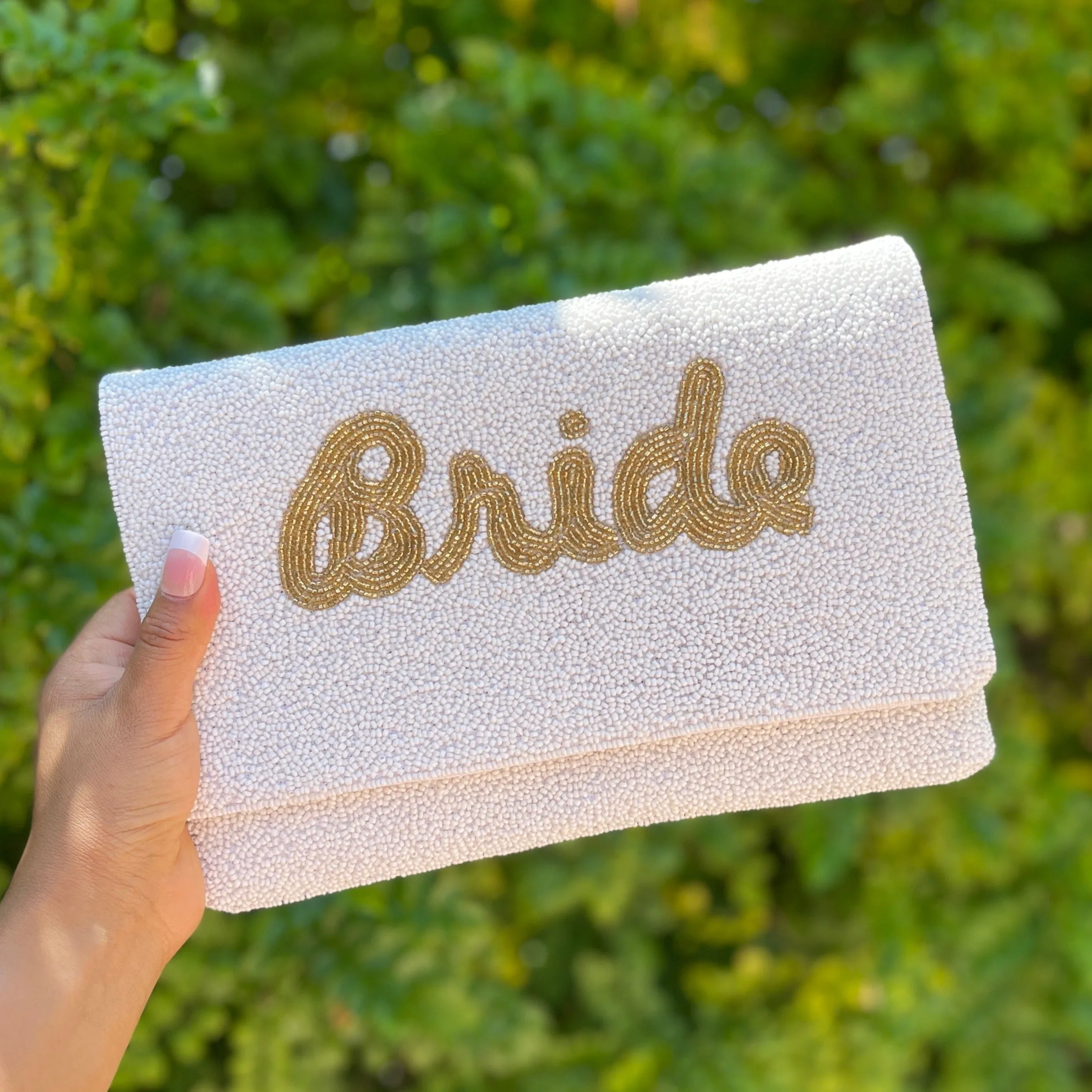 Bride Beaded Clutch Purse (Gold)