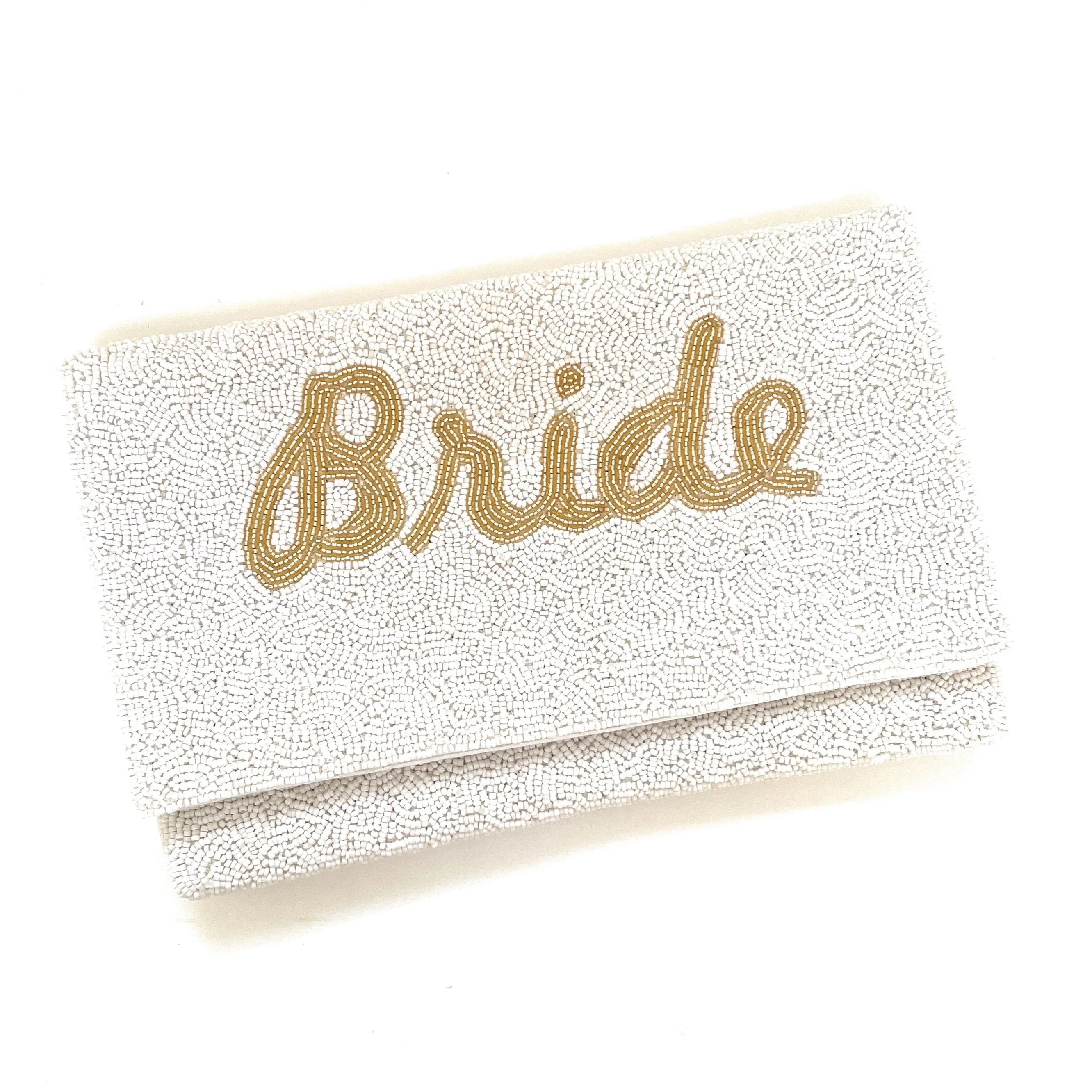 Bride Beaded Clutch Purse (Gold)