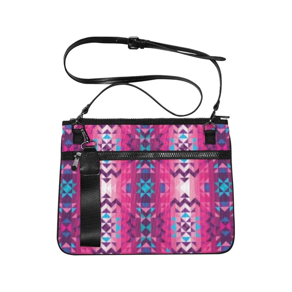 Bright Wave Slim Clutch Bag