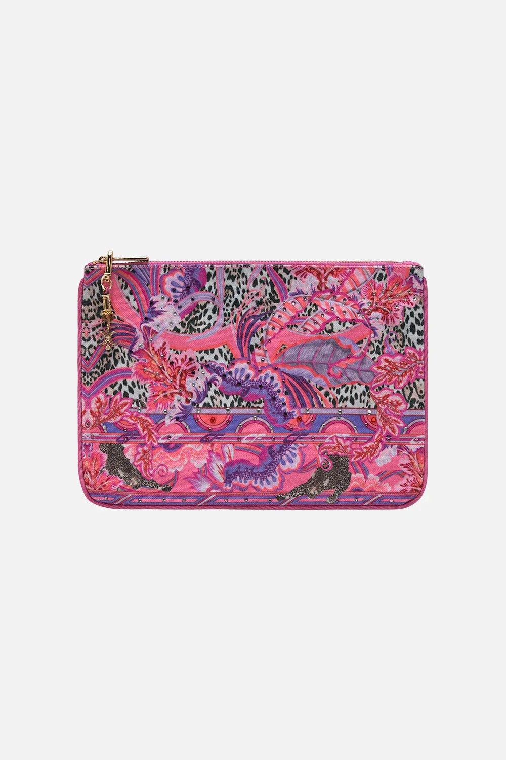 Camilla Small Canvas Clutch  - Viola Vintage