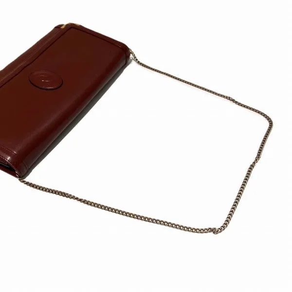 Cartier Must Line Bordeaux Leather Clutch Bag