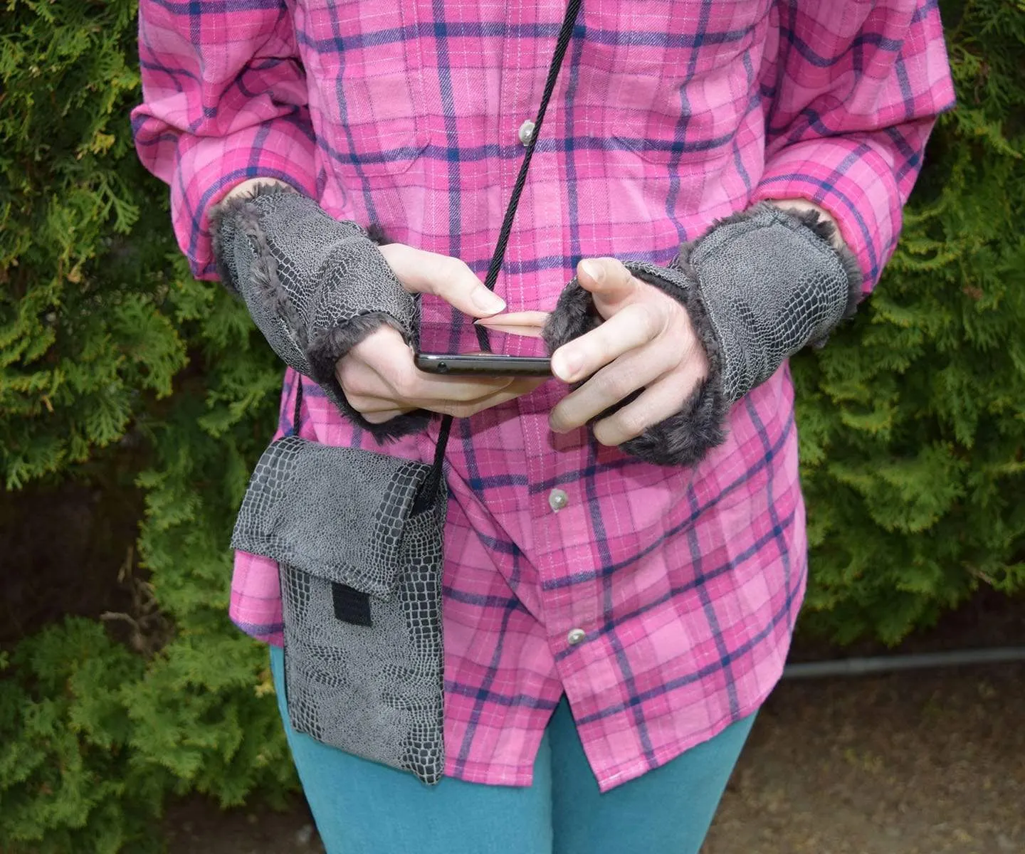 Cell Phone Purse - Vegan Leather in Outback (Only Black Available)