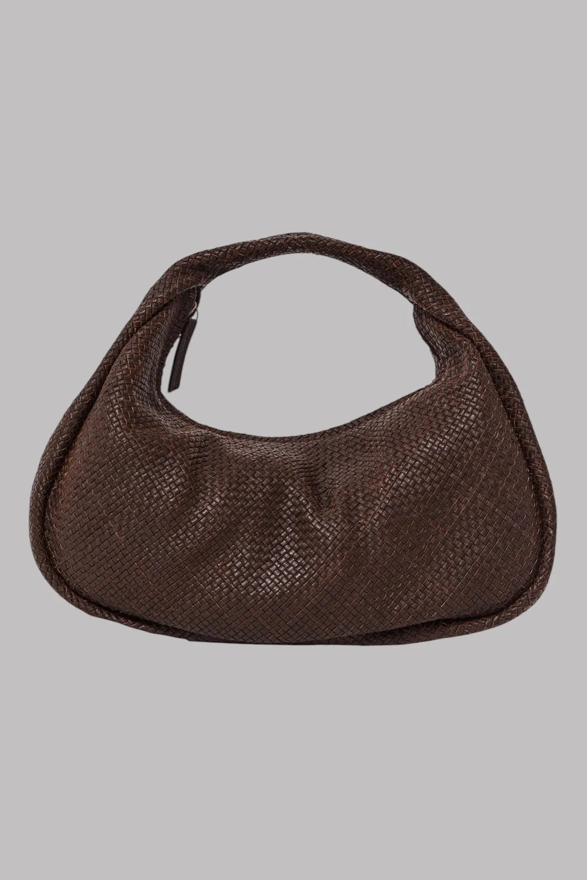 Chocolate Woven Bon Bon Bag