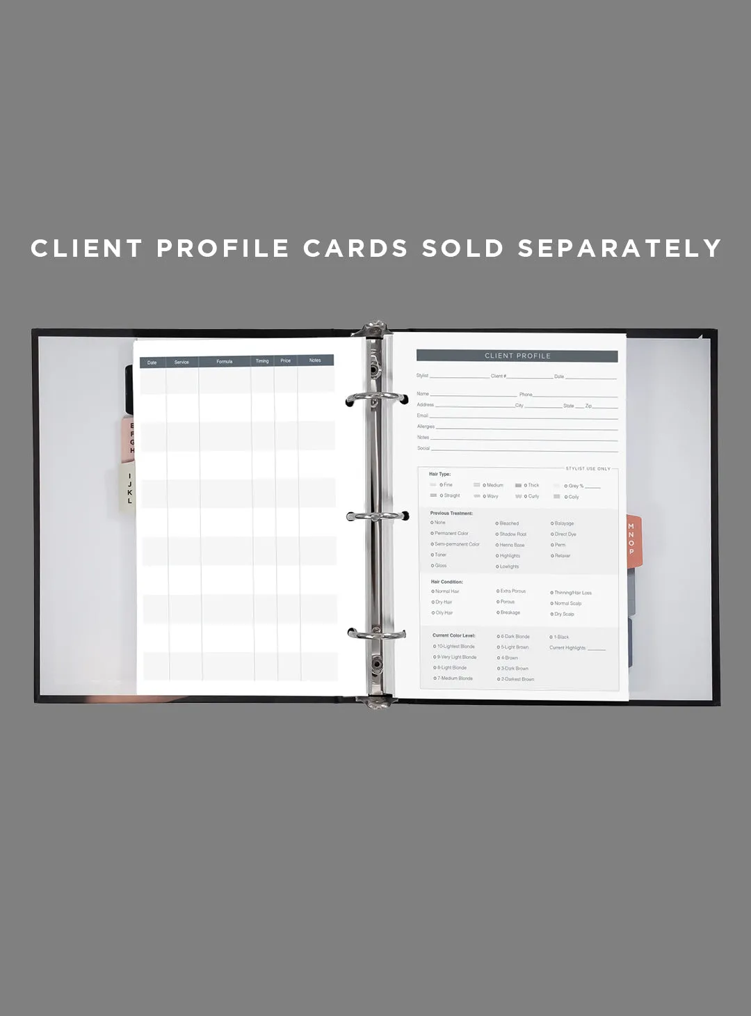 Client Data Organizer Binder