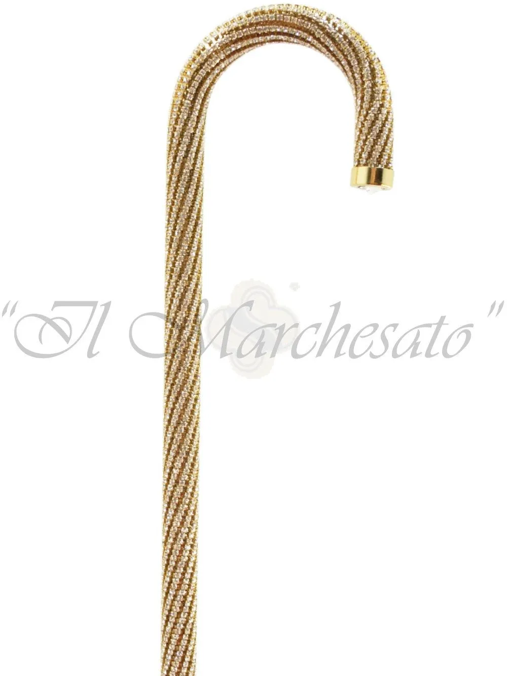 Crook Walking Cane Encrusted with Swarovski Elements