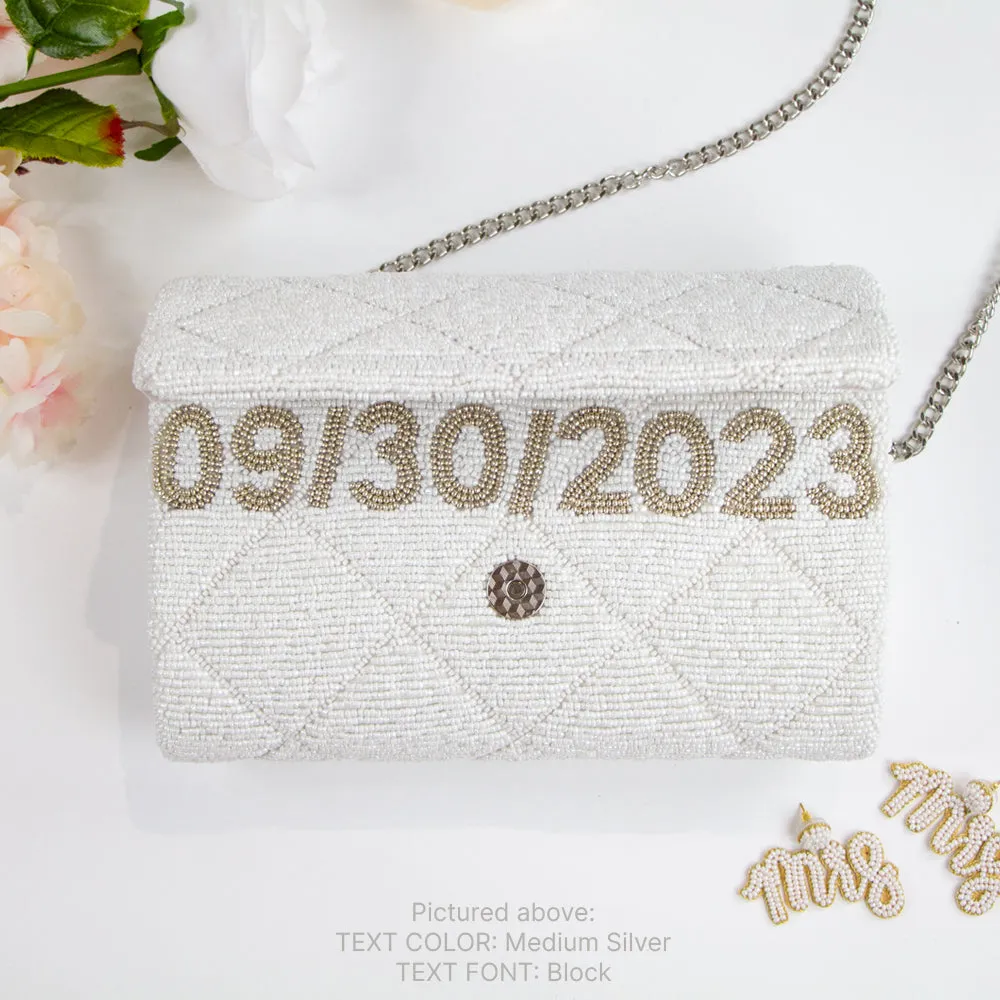 Custom Bridal Quilted Pattern Clutch Purse (FOG)